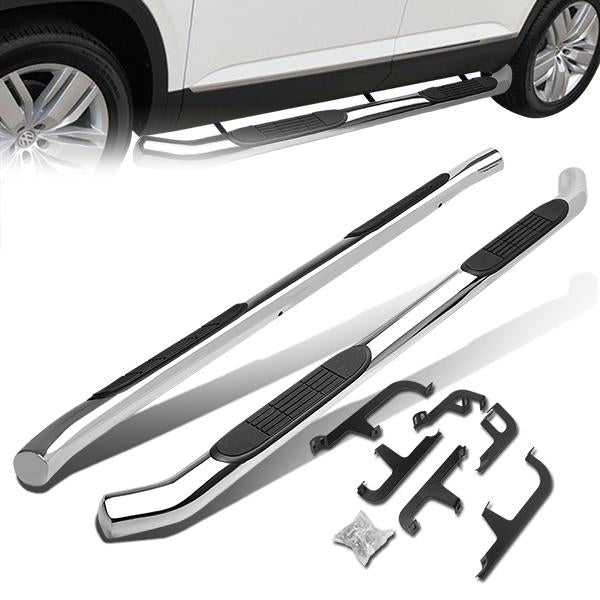 ESTRIBOS 3" - ROUND - STRAIGHT - 18-20 VOLKSWAGEN ATLAS - SILVER