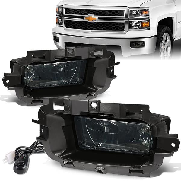 FAROS DE NIEBLA 14-15 CHEVY SILVERADO - WITH SWITCH - 5202 BULB - SMOKE