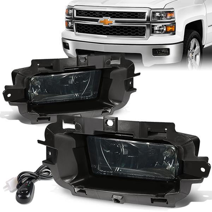 FAROS DE NIEBLA 14-15 CHEVY SILVERADO - WITH SWITCH - 5202 BULB - SMOKE