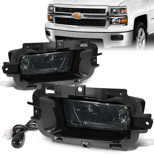 FAROS DE NIEBLA 14-15 CHEVY SILVERADO - WITH SWITCH - 5202 BULB - SMOKE