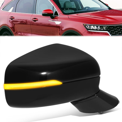 RETROVISOR MIRROR - OE STYLE - KIA SORENTO 2021-2023 - WITH POWER WITH HEATED GLASS - PASSENGER RIGHT SIDE - BLACK