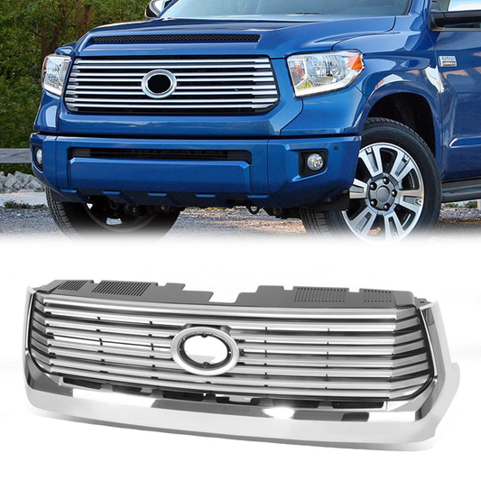 PARRILLA GRILLE - TY TUNDR 14-21/ GRILLE ASS'Y 14-17/ PAINTED SILVER GRAY/ W/CHROME MOULDING/ (LIMITED)