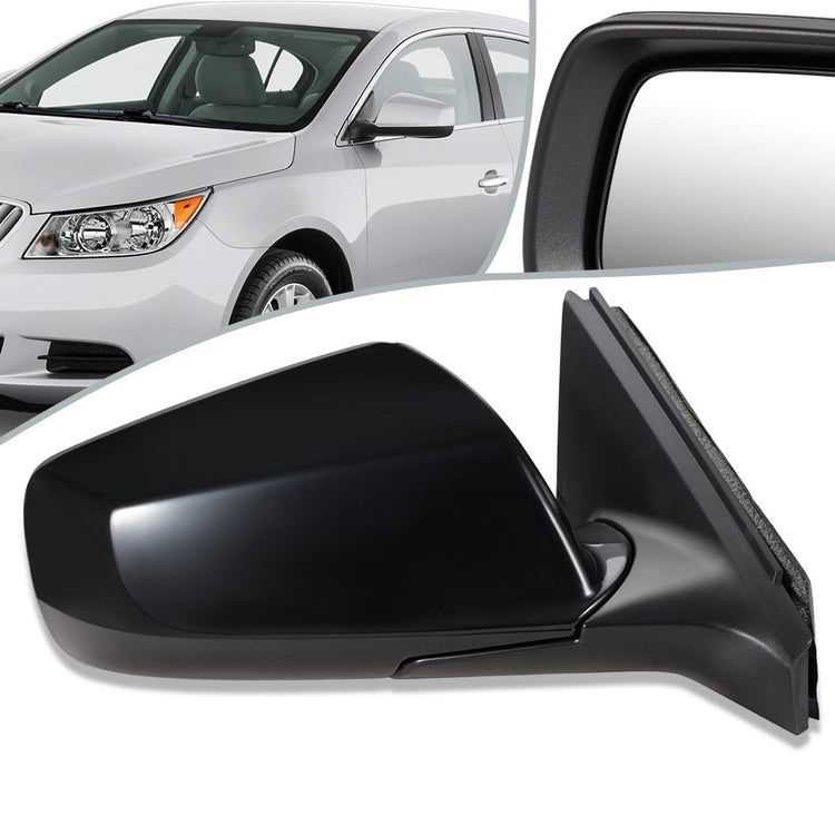 RETROVISOR MIRROR - OEM - 10-15 BUICK LACROSSE - POWERED - HEATED - FOLDING - BLACK MATERIAL - RIGHT