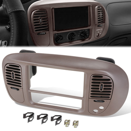 nan CENTER DASH RADIO CLIMATE BEZEL PANEL - 97-03 FORD F150 - BROWN