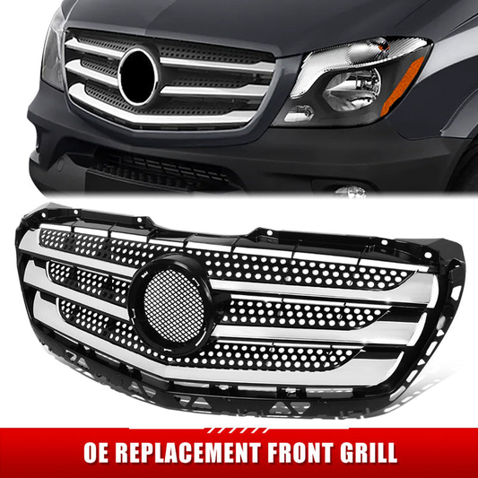 PARRILLA GRILLE - BZ SRINTER '14-'18/ GRILLE ASS'Y/ MAT-BLACK/ W/CHROME MOULDING