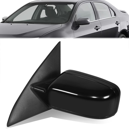 RETROVISOR MIRROR - OE STYLE - FORD FUSION 2011-2012 - WITH POWER WITH HEATED GLASS WITH BLIND SPOT WITH PUDDLE LIGHT WITH TEXTURED COVER - DRIVER LEFT SIDE - BLACK