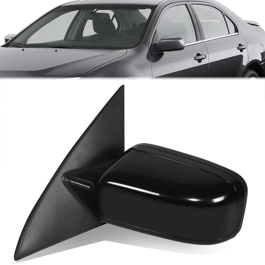 RETROVISOR MIRROR - OE STYLE - FORD FUSION 2011-2012 - WITH POWER WITH HEATED GLASS WITH BLIND SPOT WITH PUDDLE LIGHT WITH TEXTURED COVER - DRIVER LEFT SIDE - BLACK
