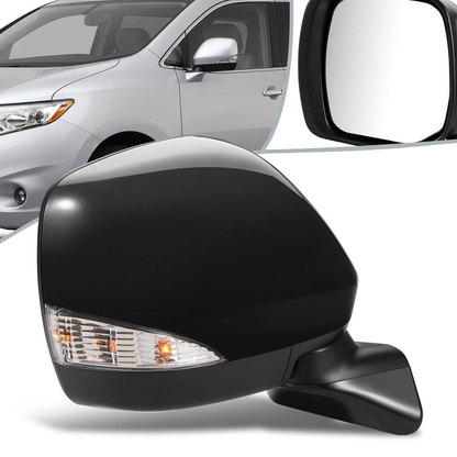 RETROVISOR MIRROR - OEM - 11-17 NISSAN QUEST - POWERED - HEATED - W/ SIGNAL LIGHT - W/ MEMORY - W/ BSD - FOLDING - BLACK MATERIAL - RIGHT