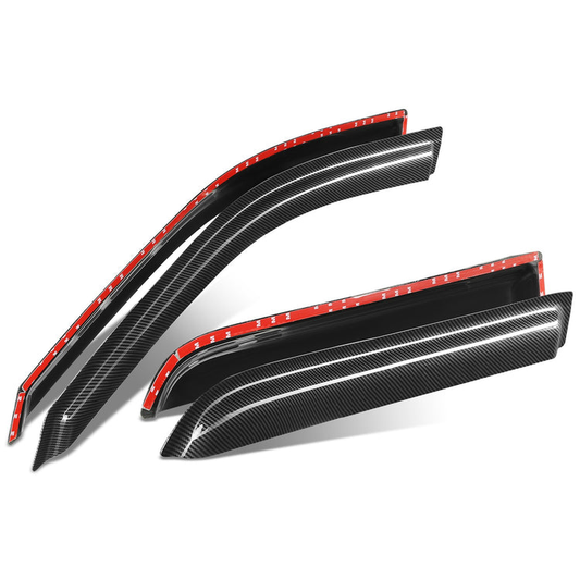PROTECTOR DE VENTANA WINDOW VISORS - 07-10 FORD EXPLORER - SPORT TRAC - CARBON FIBER PATTERN STYLING - 4PCS - BLACK