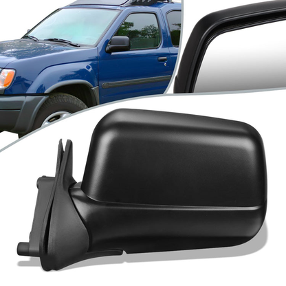 RETROVISOR MIRROR - OEM - 98-00 NISSAN FRONTIER - MANUAL - FOLDING - BLACK - LEFT
