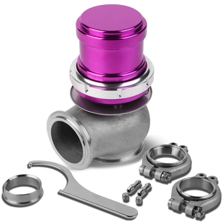VALVULA DE ALIVIO WASTEGATE - 45MM - CAST STEEL - TALL - V-BAND - 14PSI - PURPLE