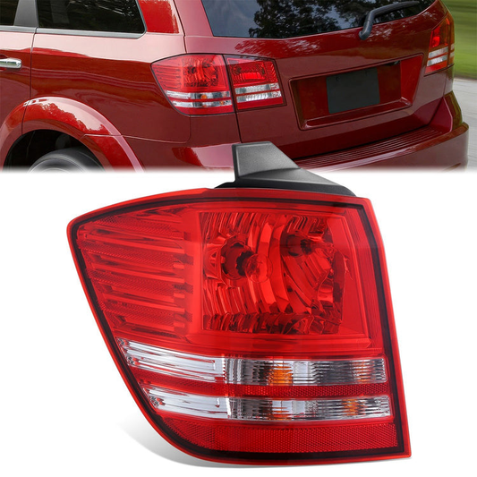 FAROS TRASEROS OE STYLE - 09-20 DODGE JOUNEY - FITS MODELS WITHOUT LED TAIL LAMPS - 3157 BRAKE / 3157 TURN SIGNAL / 3157 TAIL LAMP - CHROME HOUSING - LEFT