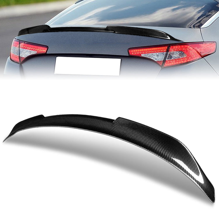SPOILER CAR TRUNK SPOILER - 11-13 KIA OPTIMA - CARBON FIBER BLACK
