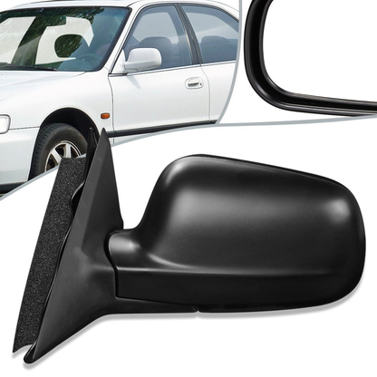 RETROVISOR MIRROR - OEM - 94-97 HONDA ACCORD - POWERED - FOLDING - TEXTURED - BLACK - LEFT