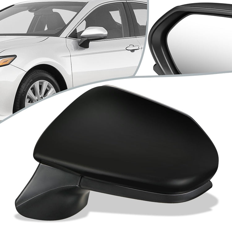 RETROVISOR MIRROR - OEM - 18-20 TOYOTA CAMRY - POWERED - FOLDING - BLACK MATERIAL - LEFT