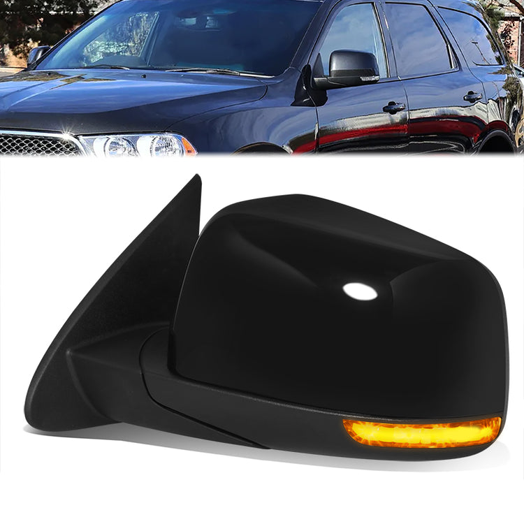RETROVISOR MIRROR - OE STYLE - DODGE DURANGO 11-16 - WITH POWER WITH HEATED GLASS WITH TURN SIGNAL WITH MEMORY - DRIVER SIDE - PAINT TO MATCH - BLACK
