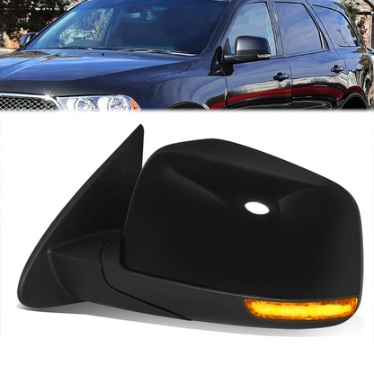 RETROVISOR MIRROR - OE STYLE - DODGE DURANGO 11-16 - WITH POWER WITH HEATED GLASS WITH TURN SIGNAL WITH MEMORY - DRIVER SIDE - PAINT TO MATCH - BLACK
