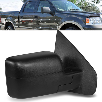 RETROVISOR MIRROR - OE STYLE - FORD F-150 04-06 - WITH POWER WITH HEATED WITH SIGNAL TEXTURED COVER - PASSENGER SIDE - PAINT TO MATCH - BLACK