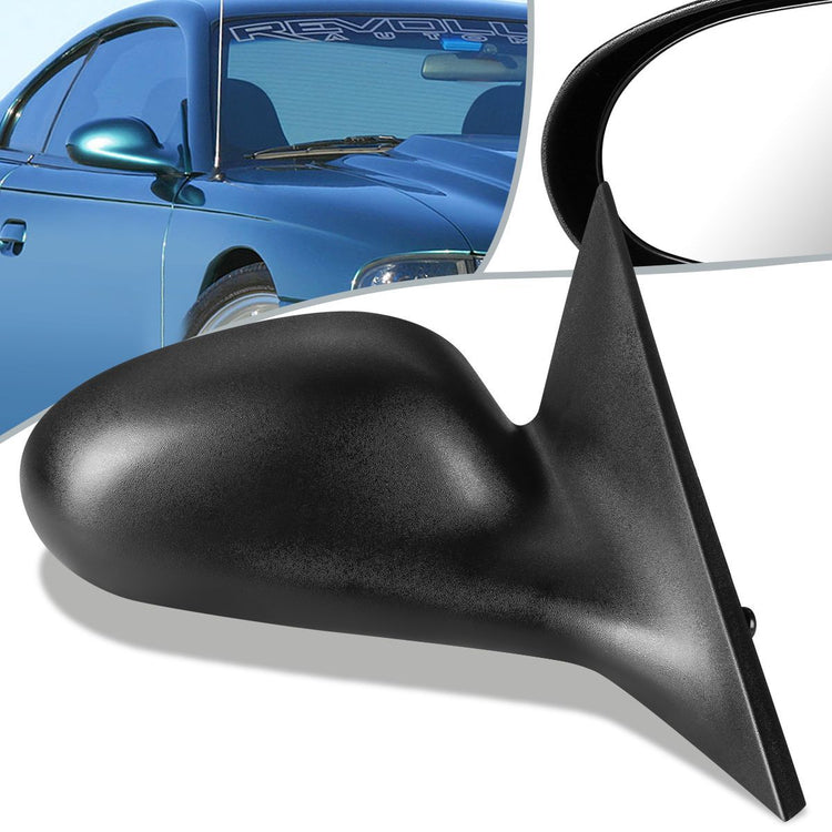 RETROVISOR MIRROR - OEM - 96-98 FORD MUSTANG - POWER MIRROR ADJUSTMENT - W/O HEAT - TEXTURED - BLACK - RIGHT