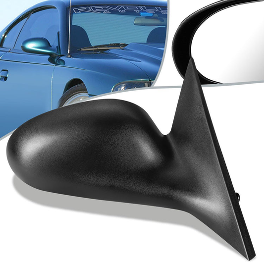 RETROVISOR MIRROR - OEM - 96-98 FORD MUSTANG - POWER MIRROR ADJUSTMENT - W/O HEAT - TEXTURED - BLACK - RIGHT