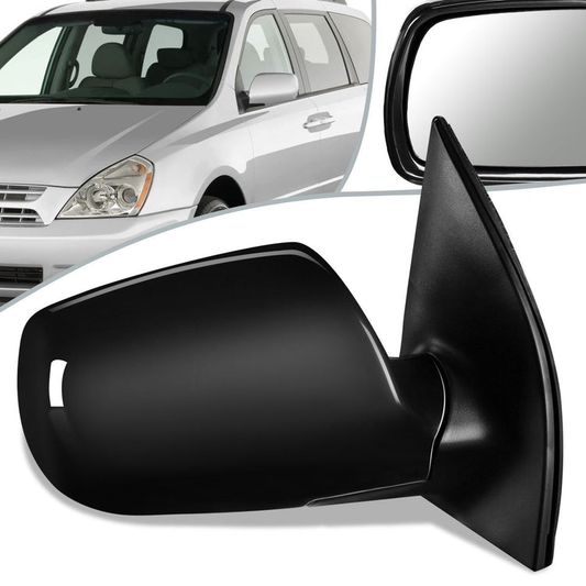 RETROVISOR MIRROR - OEM - 06-09 KIA SEDONA - POWERED - HEATED - PAINTABLE - BLACK - RIGHT