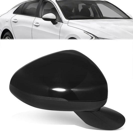 RETROVISOR MIRROR - OE STYLE - KIA K5 21-24 - WITH POWER WITH HEATED GLASS WITH BLIND SPOT - FOR LXS - PASSENGER SIDE - PAINT TO MATCH - BLACK