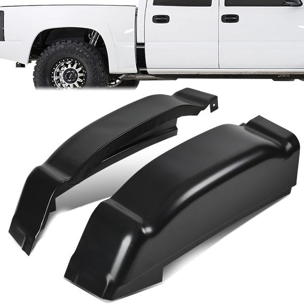 nan REAR CAB CAP COVERS - 2PCS - 01-06 CHEVY SILVERADO 1500, 2500HD, 3500HD / 01-06 GMC SIERRA 1500, 2500HD, 3500HD / 2007 CHEVY SILVERADO 1500, 2500HD, 3500HD CLASSIC, GMC SIERRA 1500, 2500HD, 3500HD CLASSIC - FITS CREW CAB MODELS ONLY - BLACK