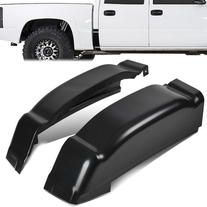 nan REAR CAB CAP COVERS - 2PCS - 01-06 CHEVY SILVERADO 1500, 2500HD, 3500HD / 01-06 GMC SIERRA 1500, 2500HD, 3500HD / 2007 CHEVY SILVERADO 1500, 2500HD, 3500HD CLASSIC, GMC SIERRA 1500, 2500HD, 3500HD CLASSIC - FITS CREW CAB MODELS ONLY - BLACK