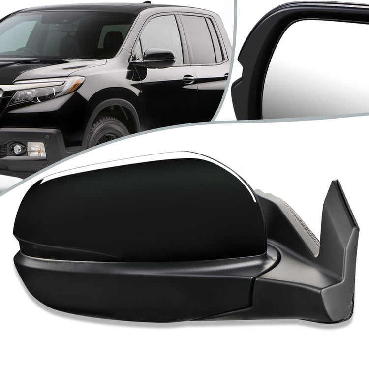 RETROVISOR MIRROR - OEM - 17-20 HONDA RIDGELINE - POWERED - HEATED - FOLDING - BLACK MATERIAL - RIGHT
