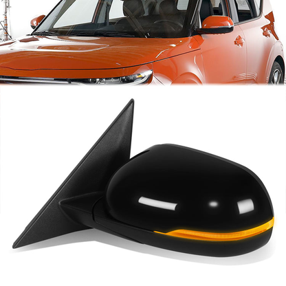 RETROVISOR MIRROR - OE STYLE - KIA SOUL 2020-2022 - WITH POWER WITH HEATED GLASS WITH TURN SINGAL - DRIVER LEFT SIDE - BLACK