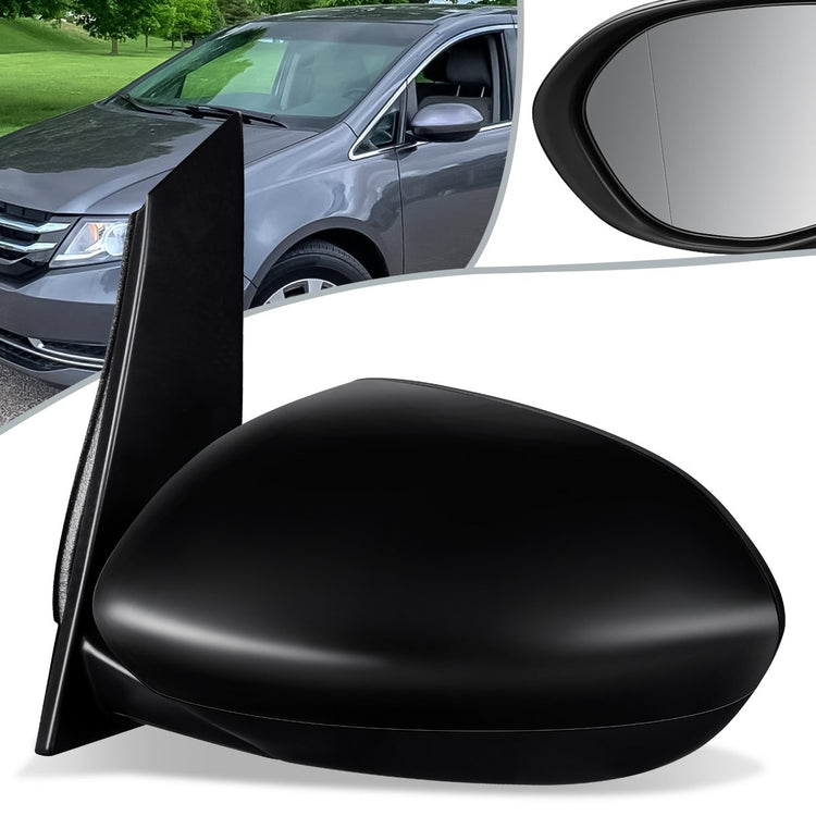 RETROVISOR MIRROR - OEM - 14-17 HONDA ODYSSEY - POWERED - HEATED - FOLDING - W/ ASPHERICAL GLASS - BLACK - LEFT