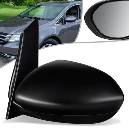 RETROVISOR MIRROR - OEM - 14-17 HONDA ODYSSEY - POWERED - HEATED - FOLDING - W/ ASPHERICAL GLASS - BLACK - LEFT