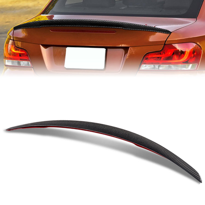 SPOILER CAR TRUNK SPOILER - 08-13 BMW 135I / 08-13 BMW 128I / 11-13 BMW 125I / 11 BMW 1 SERIES M / 13  BMW 135IS - CARBON FIBER BLACK