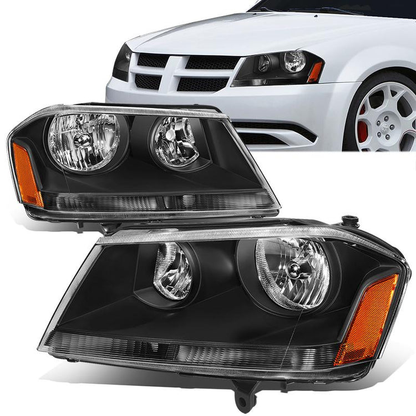 FAROS 08-14 DODGE AVENGER - 9005 HIGH / 9006 LOW / 3457A SIGNAL / 194 SIDE MARKER - BLACK HOUSING / AMBER CORNER