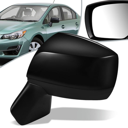 RETROVISOR MIRROR - OEM - 12-14 SUBARU IMPREZA 4-DR - POWERED - FOLDING - BLACK MATERIAL - LEFT