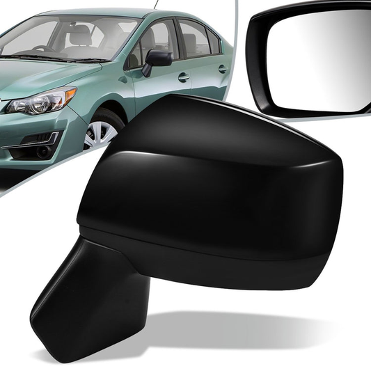 RETROVISOR MIRROR - OEM - 12-14 SUBARU IMPREZA 4-DR - POWERED - FOLDING - BLACK MATERIAL - LEFT