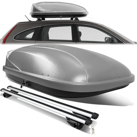 PORTAEQUIPAJE ROOF RACK CROSS BARS + CARGO ROOF BOX - 120CM - GRAY