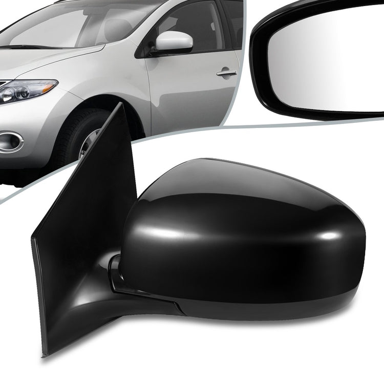 RETROVISOR MIRROR - OEM - 09-14 NISSAN MURANO - POWERED - HEATED - W/ MEMORY - FOLDING - BLACK MATERIAL - LEFT