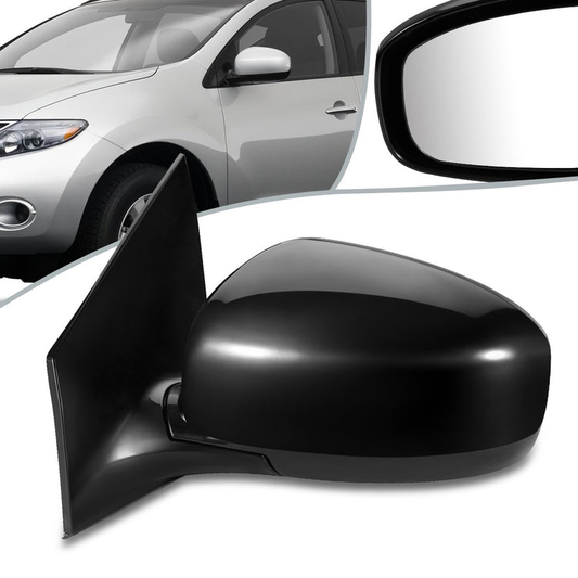 RETROVISOR MIRROR - OEM - 09-14 NISSAN MURANO - POWERED - HEATED - W/ MEMORY - FOLDING - BLACK MATERIAL - LEFT