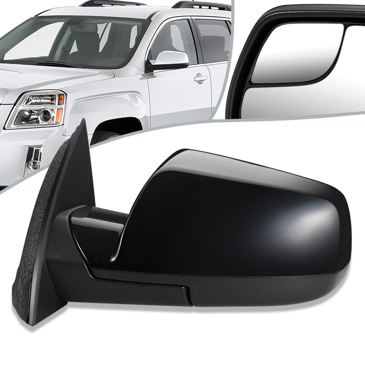 RETROVISOR MIRROR - OEM - 10-17 GMC TERRAIN - POWERED - HEATED - FOLDING - W/ BLIND SPOT GLASS - BLACK MATERIAL - LEFT