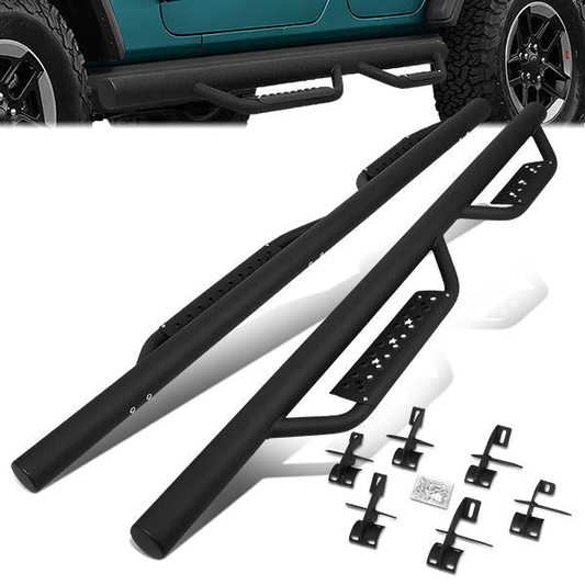 ESTRIBOS 4.35" - DROP SIDE - 18-20 JEEP WRANGLER JL 4-DR - BLACK