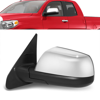 RETROVISOR MIRROR - OE STYLE - TOYOTA TUNDRA 14-21 - WITH POWER WITH HEATED WITH BLIND SPOT CHROME COVER - DRIVER SIDE - PAINT TO MATCH - BLACK / CHROME