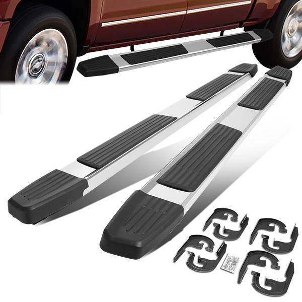 ESTRIBOS 5.25" - 04-14 FORD F-150 - CREW CAB - CHROME / BLACK