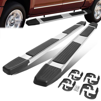 ESTRIBOS 5.25" - 04-14 FORD F-150 - CREW CAB - CHROME / BLACK
