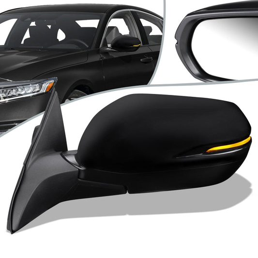 RETROVISOR MIRROR - OEM - 15-18 HONDA HR-V - POWERED - HEATED - W/ SIGNAL LIGHT - FOLDING - BLACK MATERIAL - LEFT
