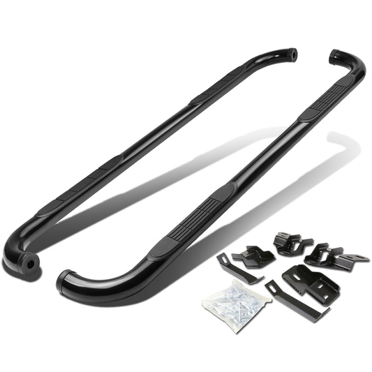 ESTRIBOS 3" - ROUND - 90 DEG - 09-10 RAM 1500 / 2010 DODGE RAM 2500, 3500 / 11-15 RAM 1500, 2500, 3500 - QUAD CAB - BLACK