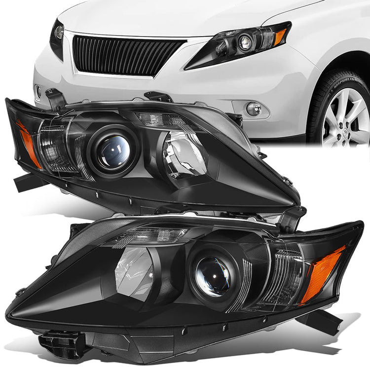 FAROS 10-12 LEXUS RX350 - FITS MODELS W/ HALOGEN HEADLIGHTS ONLY - PROJECTOR - H11 LOW BEAM / 9005 HIGH BEAM/ 168 SIDE MARKER / 7440A SIGNAL - BLACK HOUSING / AMBER CORNER