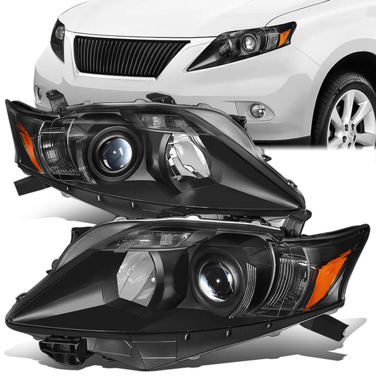 FAROS 10-12 LEXUS RX350 - FITS MODELS W/ HALOGEN HEADLIGHTS ONLY - PROJECTOR - H11 LOW BEAM / 9005 HIGH BEAM/ 168 SIDE MARKER / 7440A SIGNAL - BLACK HOUSING / AMBER CORNER