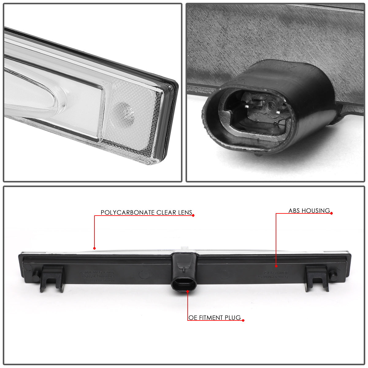 LUZ DE FRENO 05-13 CHEVY CORVETTE - 3D - LED - CHROME