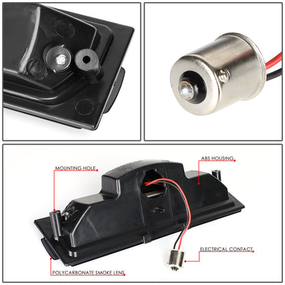 LUZ DE FRENO 91-96 CHEVY CORVETTE - PLUGS INTO FACTORY BULB SOCKET - 3D - LED - BLACK / SMOKE